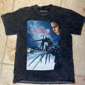 Edward Scissorhands Graphic Tee t-shirt distressed Cotton Unisex Johnny Depp M